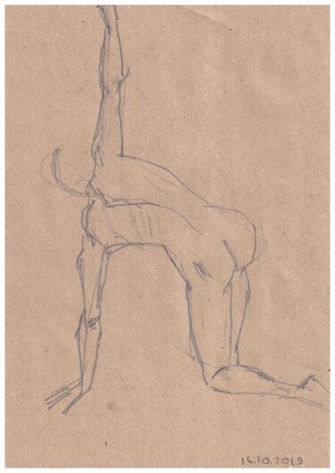 Рисунок под названием "nude sketches" - Startistgallery, Подлинное произведение искусства, Карандаш