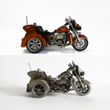 Escultura titulada "Модели мотоцикла" por Stas Chernovasilenko, Obra de arte original, Alambre
