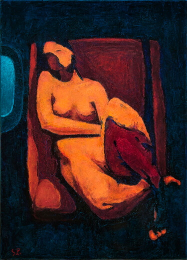 Картина под названием "Night flight" - Стас Прохорцев (Stanislav Prokhortsev), Подлинное произведение искусства, Масло
