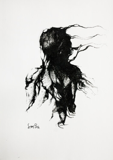 Desenho intitulada "south wind" por Stas Prokhortsev Stanislav Prokhortsev, Obras de arte originais, Tinta