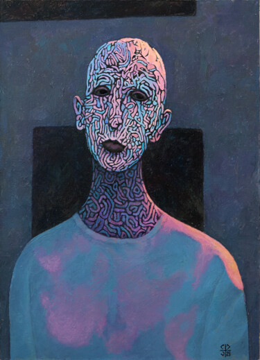 Pintura intitulada "Strange man" por Stas Prokhortsev Stanislav Prokhortsev, Obras de arte originais, Óleo