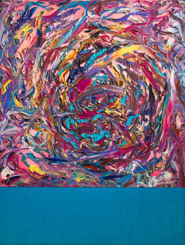 Картина под названием "Free energy" - Stas Royze, Подлинное произведение искусства, Масло Установлен на Деревянная рама для…