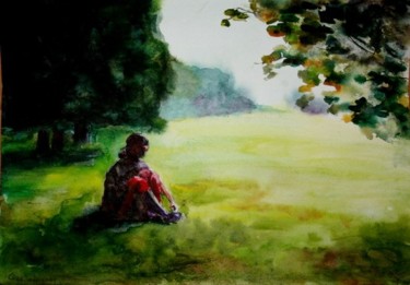 Картина под названием "летний вечер" - Toba, Подлинное произведение искусства