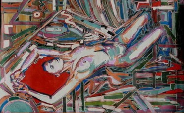 Картина под названием "погружаясь в сон" - Toba, Подлинное произведение искусства