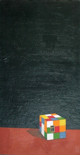Картина под названием "куб" - Toba, Подлинное произведение искусства
