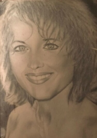 Drawing titled "Actress portrait" by State Florica, Original Artwork, Pencil