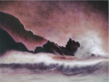 Peinture intitulée "La baie des trépass…" par Stauffert  Laila, Œuvre d'art originale