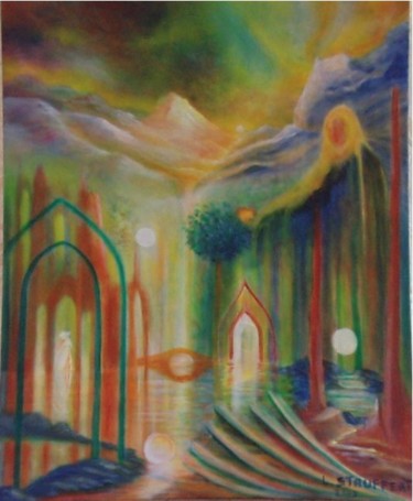 Peinture intitulée "Nouvel horizon..." par Stauffert  Laila, Œuvre d'art originale