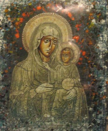 Painting titled "The Virgin Mary" by Stavri Kalinov, Original Artwork