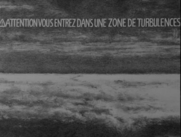 Dessin intitulée "zone de turbulences" par Stavroula Chronopoulou-Roux, Œuvre d'art originale, Graphite