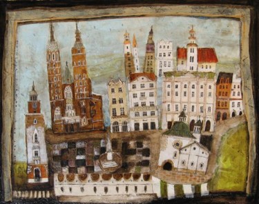 Painting titled "Cracow 2012" by Dominika Stawarz-Burska, Original Artwork, Oil