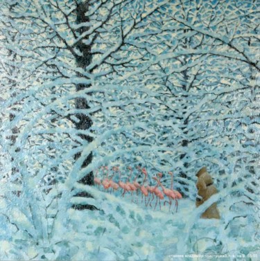 Картина под названием "В зимнем лесу" - Владимир Стахеев, Подлинное произведение искусства
