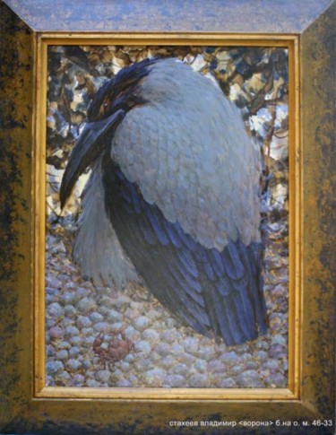 Картина под названием "Ворона" - Владимир Стахеев, Подлинное произведение искусства