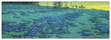 Картина под названием "Тундра из серии «на…" - Владимир Стахеев, Подлинное произведение искусства