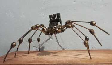 Sculpture titled "Сорокакаш" by Steampunker_ukraine, Original Artwork, Aluminium