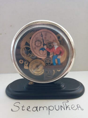 Escultura titulada "Watchmaker" por Steampunker_ukraine, Obra de arte original, Metales