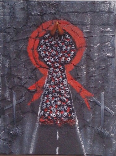 Картина под названием "Молитва" - Steampunker_ukraine, Подлинное произведение искусства, Рисунок распылителем краски