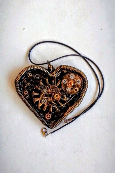 Γλυπτική με τίτλο "Mechanical heart st…" από Steampunker_ukraine, Αυθεντικά έργα τέχνης, Μέταλλα