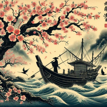 Digital Arts titled "Japan painting" by Steampunker_ukraine, Original Artwork, Digital Painting
