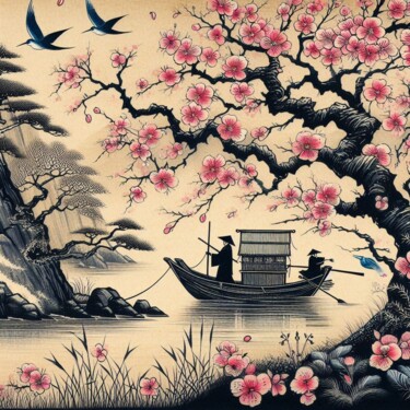 Arte digitale intitolato "Japan painting 2" da Steampunker_ukraine, Opera d'arte originale, Pittura digitale