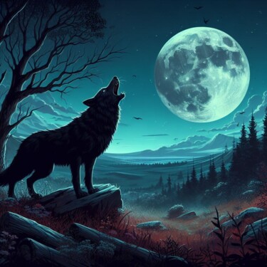 Digital Arts titled "Black moon" by Steampunker_ukraine, Original Artwork, Digital Painting
