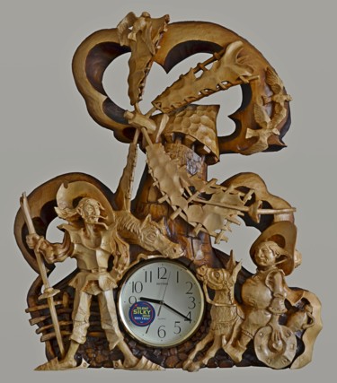 don Quixote. At the mill. Дон Кихот. У мельницы. Sculpture intitulée "don Quixote. At the…" par Sergey Kolokoltsov, Œuvre d'art originale, Verre