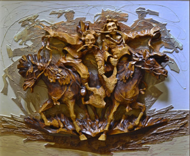Escultura titulada "Kokpar.  Кокпар." por Sergey Kolokoltsov, Obra de arte original
