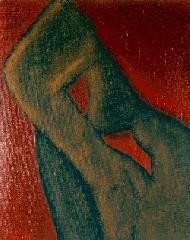 Pittura intitolato "capelli rossi" da Stecchi Massimo, Opera d'arte originale