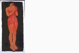 Pittura intitolato "donna in piedi" da Stecchi Massimo, Opera d'arte originale