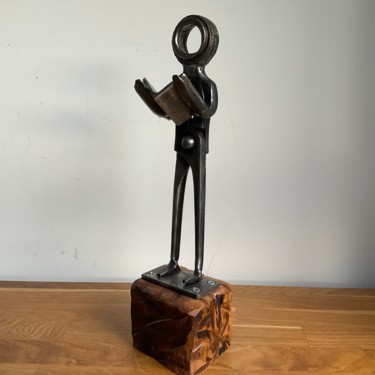 Sculpture titled "Conteur" by Marie Le Metour, Original Artwork, Metals