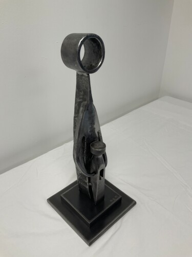 Sculptuur getiteld "Le Parent et l'Enfa…" door Marie Le Metour, Origineel Kunstwerk, Metalen