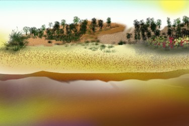 Arts numériques intitulée "Le désert refleurit" par Ditellia Steeland, Œuvre d'art originale, Peinture numérique