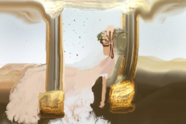 Arts numériques intitulée "La reine du désert" par Ditellia Steeland, Œuvre d'art originale, Peinture numérique