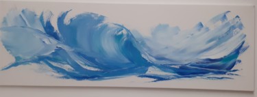 Painting titled "Au coeur des vagues" by Ditellia Steeland, Original Artwork, Acrylic