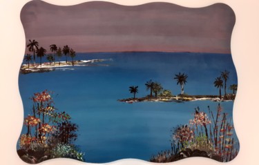 Peinture intitulée "Vue paradisiaque  -…" par Ditellia Steeland, Œuvre d'art originale, Acrylique