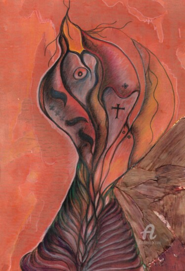 Dessin intitulée "fruit de la vocation" par Steeve Tabar, Œuvre d'art originale, Crayon