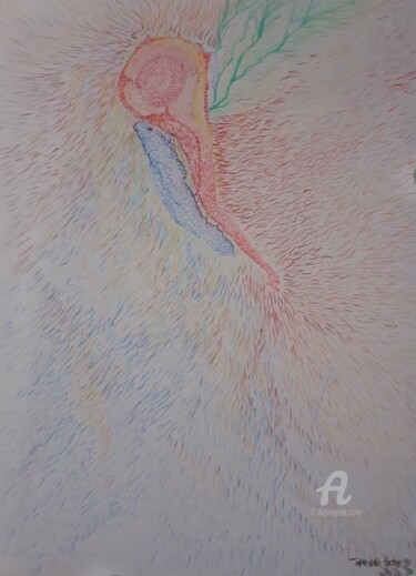Dessin intitulée "La vie de chenille" par Steeve Tabar, Œuvre d'art originale, Crayon