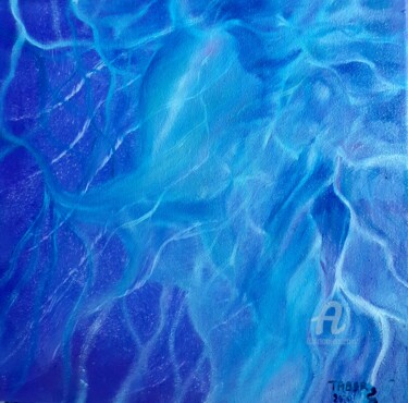 Painting titled "Esprit  turquoise d…" by Steeve Tabar, Original Artwork, Acrylic
