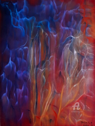 Peinture intitulée ""Echo de l'esprit "" par Steeve Tabar, Œuvre d'art originale, Huile