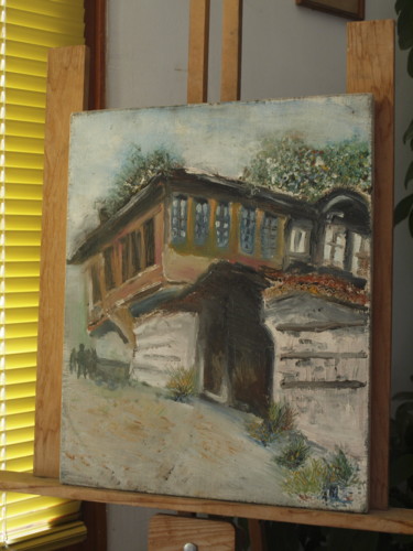 Painting titled "Old house from Veli…" by Petar Ivanov, Original Artwork, Oil