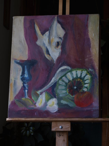 Painting titled "Household items and…" by Petar Ivanov, Original Artwork, Oil