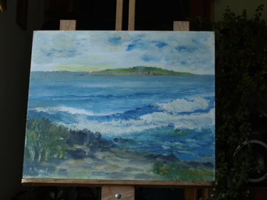 Malerei mit dem Titel "St. Helena island" von Petar Ivanov, Original-Kunstwerk, Öl