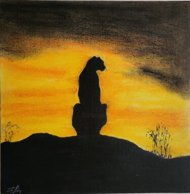 Картина под названием "Le Guetteur" - Stefan, Подлинное произведение искусства, Чернила Установлен на картон