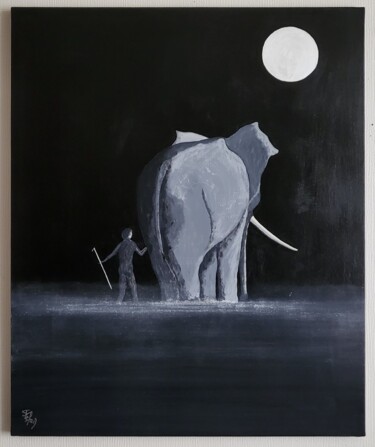 Картина под названием "Le Passage" - Stefan, Подлинное произведение искусства, Акрил Установлен на Деревянная рама для носил…