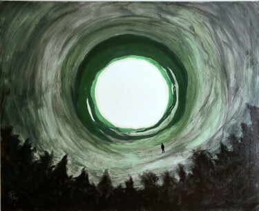 Schilderij getiteld "Une autre vision du…" door Stefan, Origineel Kunstwerk, Acryl Gemonteerd op Frame voor houten brancard