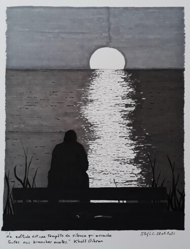 "Solitude" başlıklı Resim Stefan tarafından, Orijinal sanat, Mürekkep
