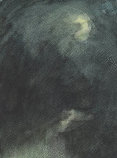 Painting titled "23.30 Uhr" by Stefan Bock, Original Artwork, Watercolor