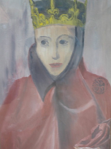 Painting titled "Uta von Naumburg" by Stefan Dhein, Original Artwork, Oil