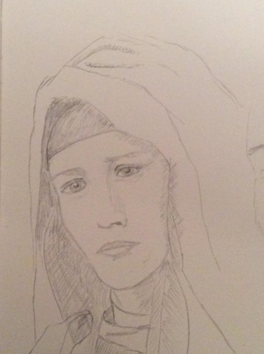 Drawing titled "Maria" by Stefan Dhein, Original Artwork, Pencil