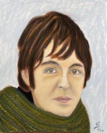 Painting titled "Paul Mc Cartney" by Stefan Dhein, Original Artwork, Pastel